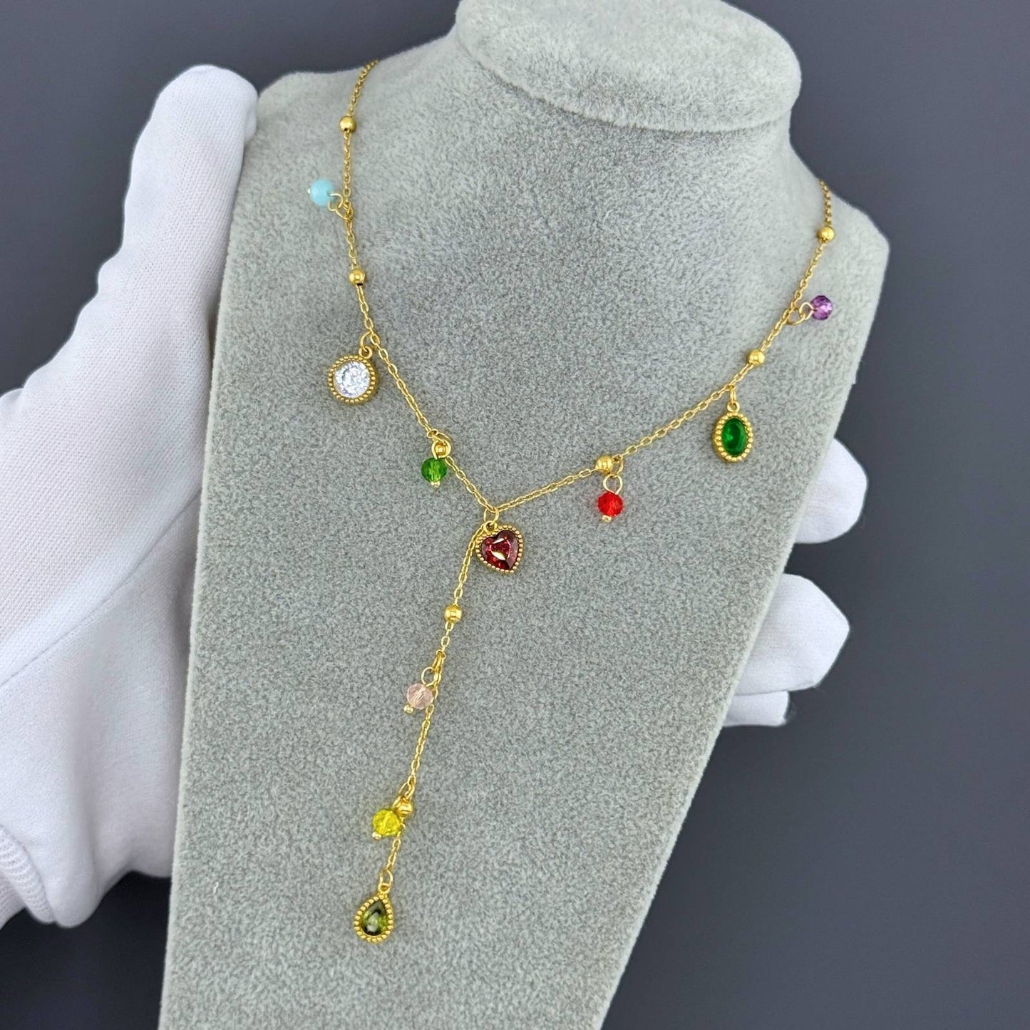 Necklace, 18K Gold Plated Steel