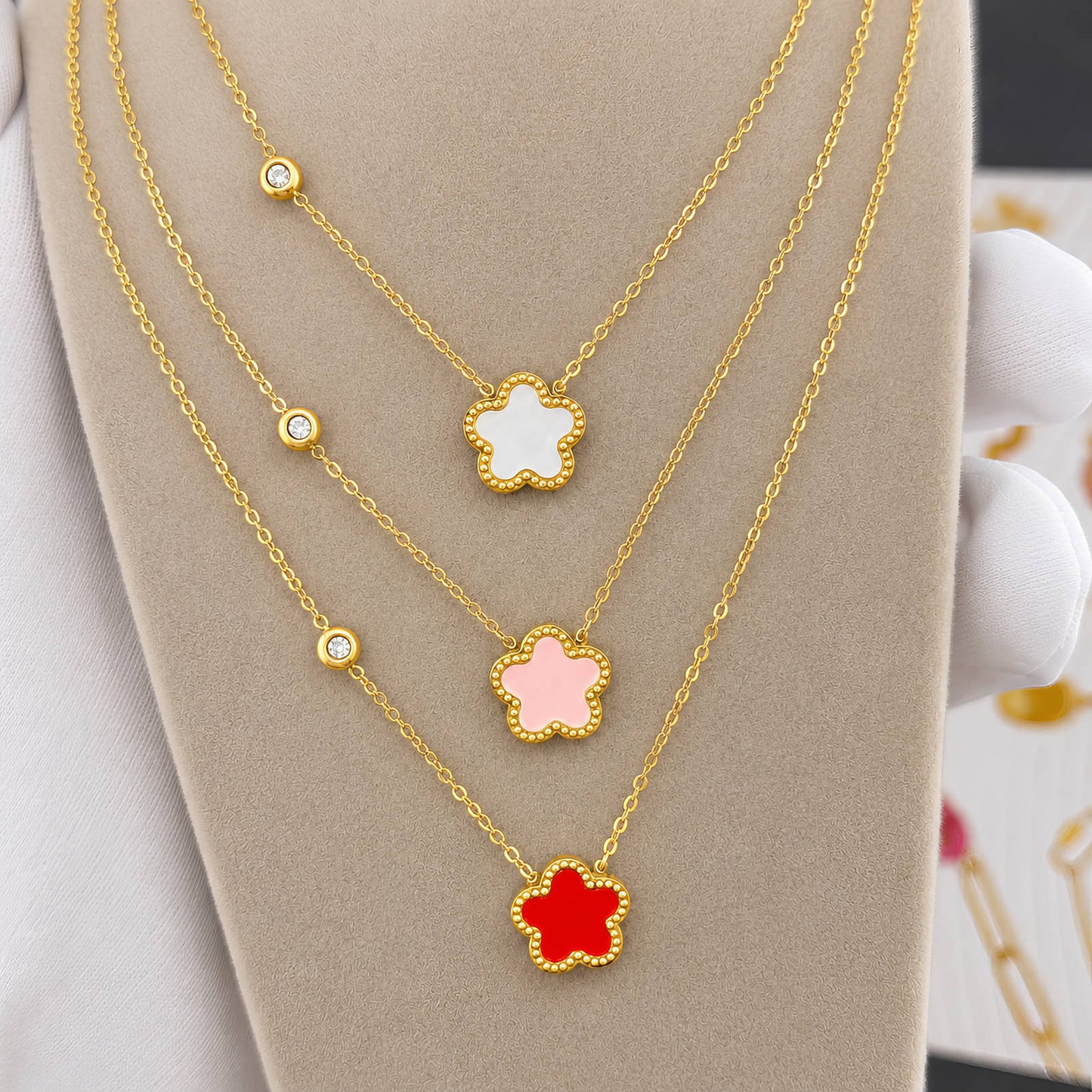 Necklace, 18K Gold Plated Steel