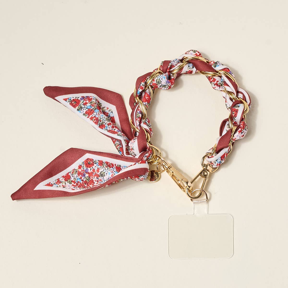 Call Me Later Phone Scarf–Crimson Rose