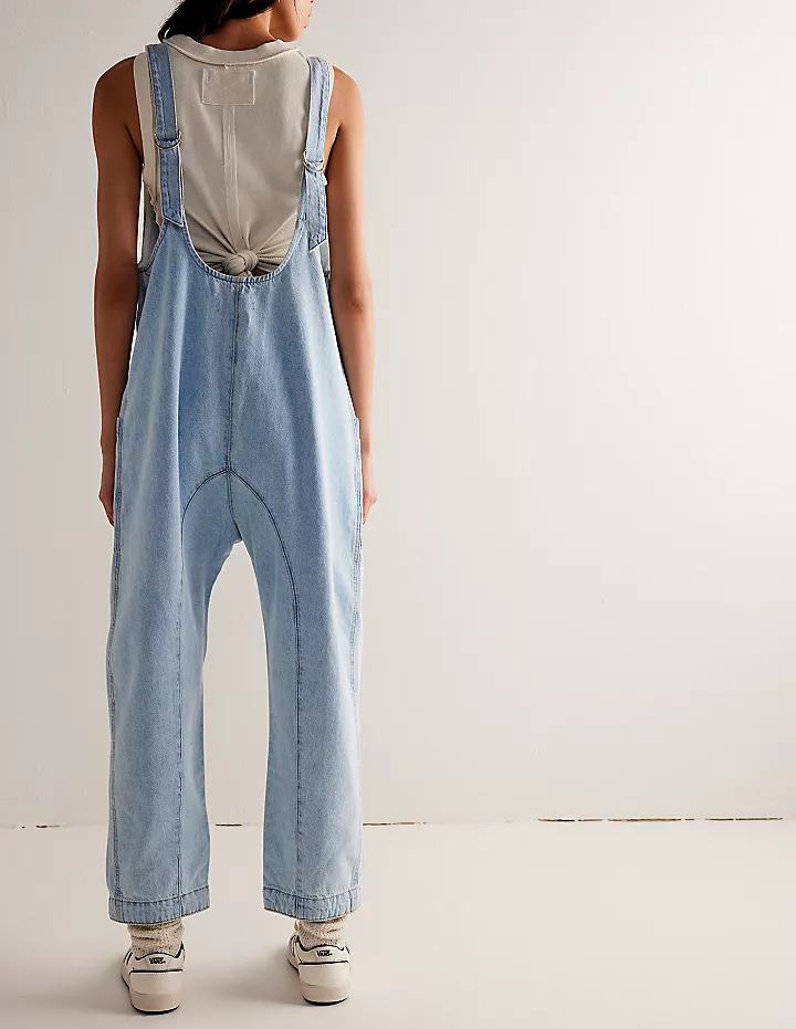 Denim Adjustable Shoulder High Roller Jumpsuit SKJ150