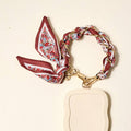 Call Me Later Phone Scarf–Crimson Rose