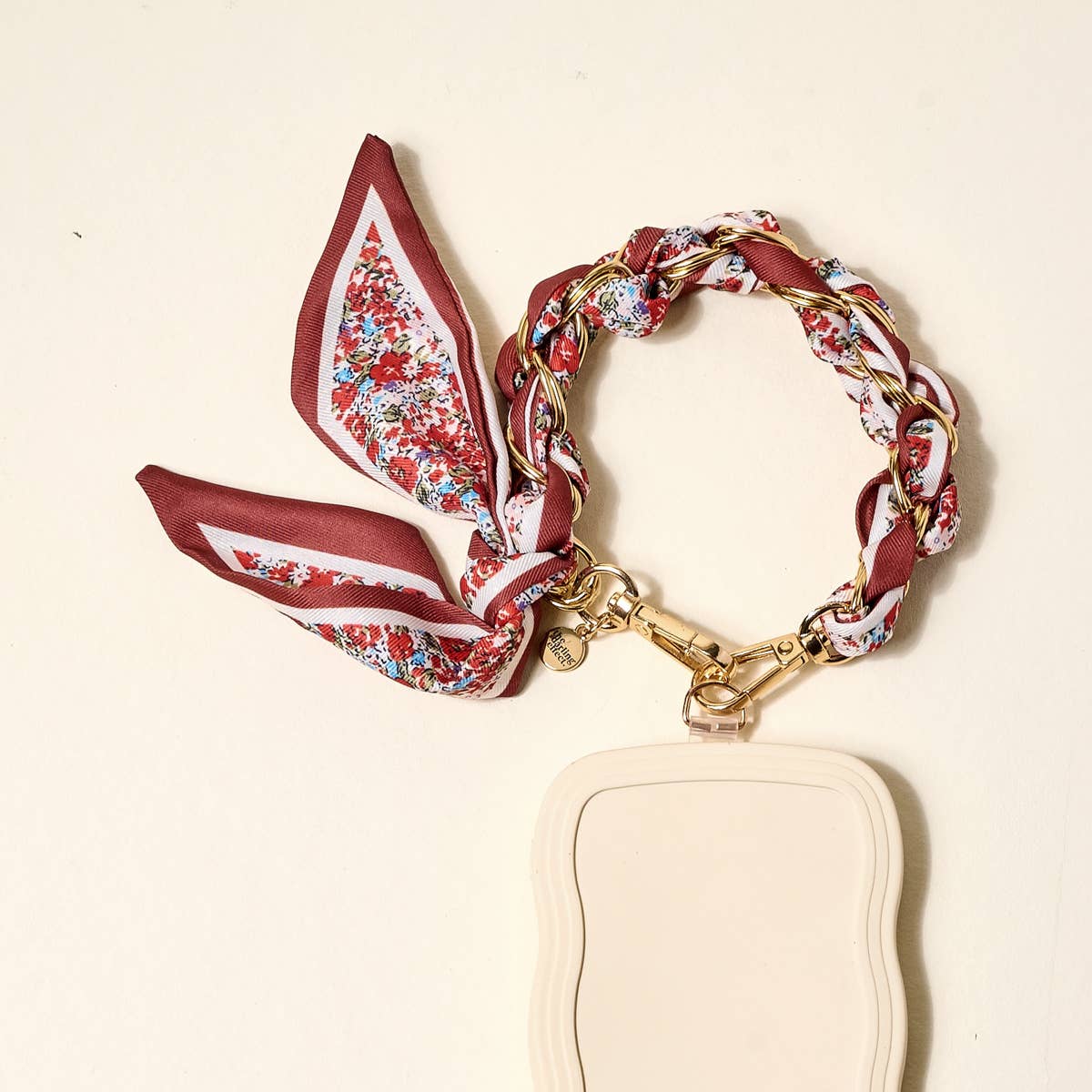 Call Me Later Phone Scarf–Crimson Rose