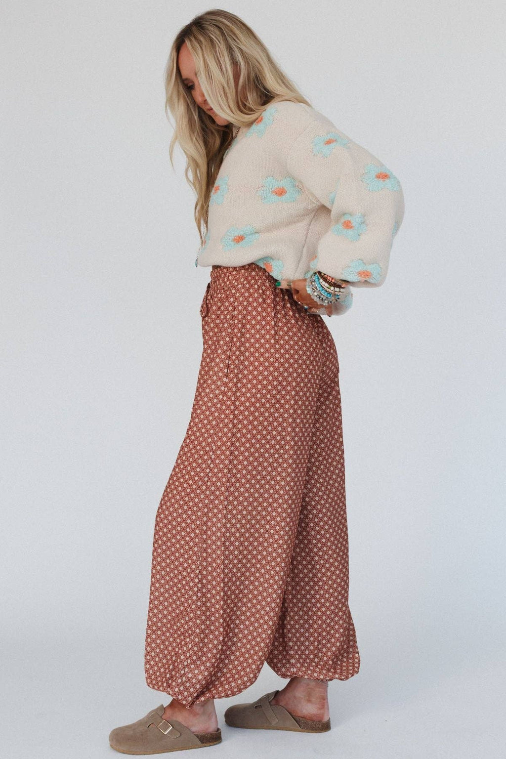 Mystic Mirage Printed Joggers - Ginger