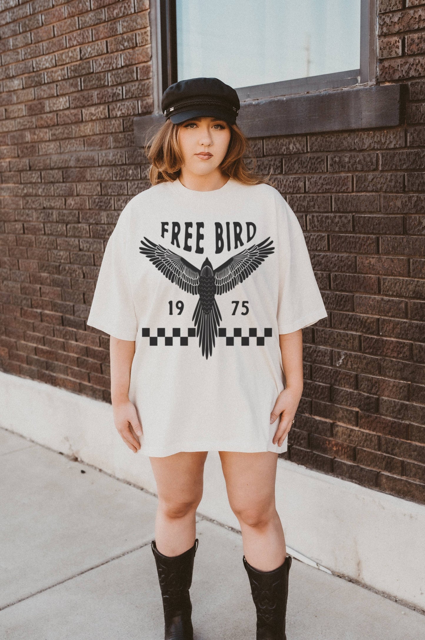 Freebird boho vintage trendy women’s tee - Ivory