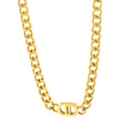 Necklace, 18K Gold Plated Steel