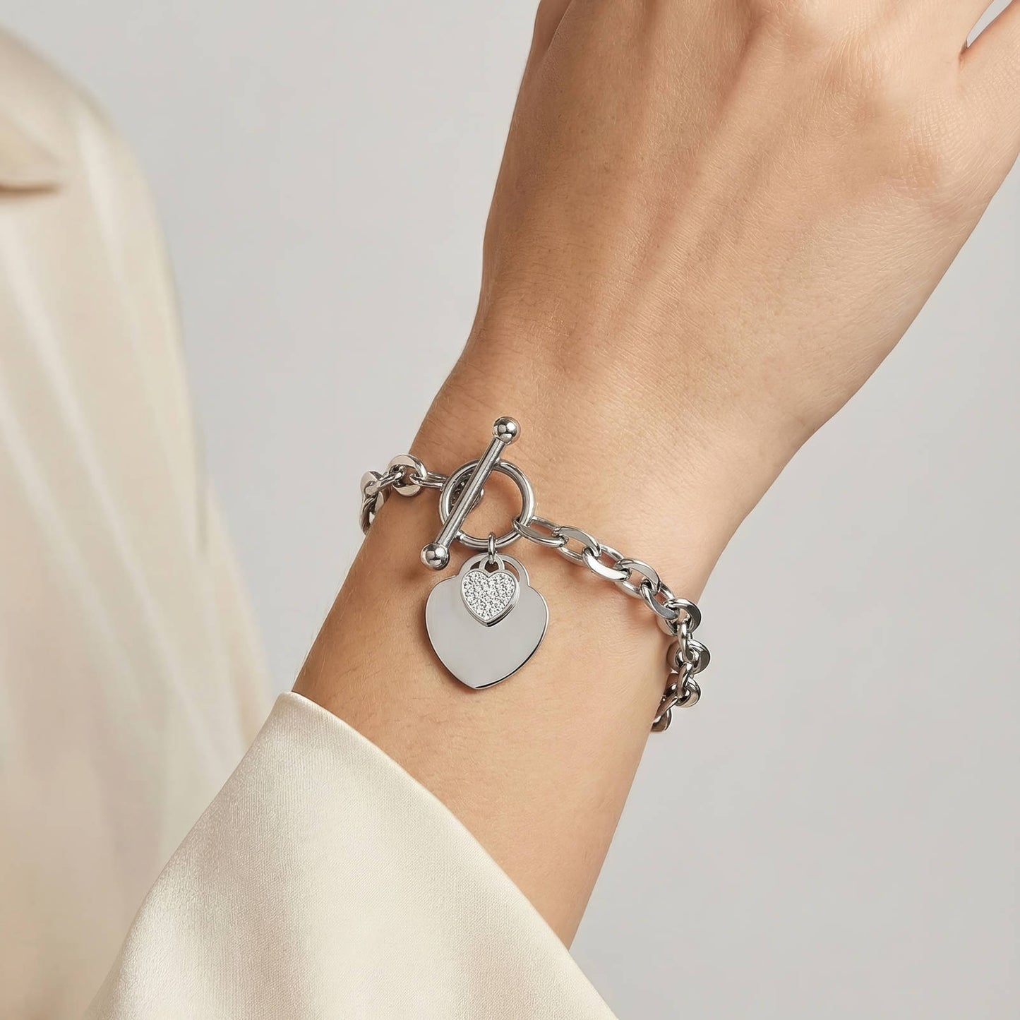 Heart Bracelet, Stainless Steel