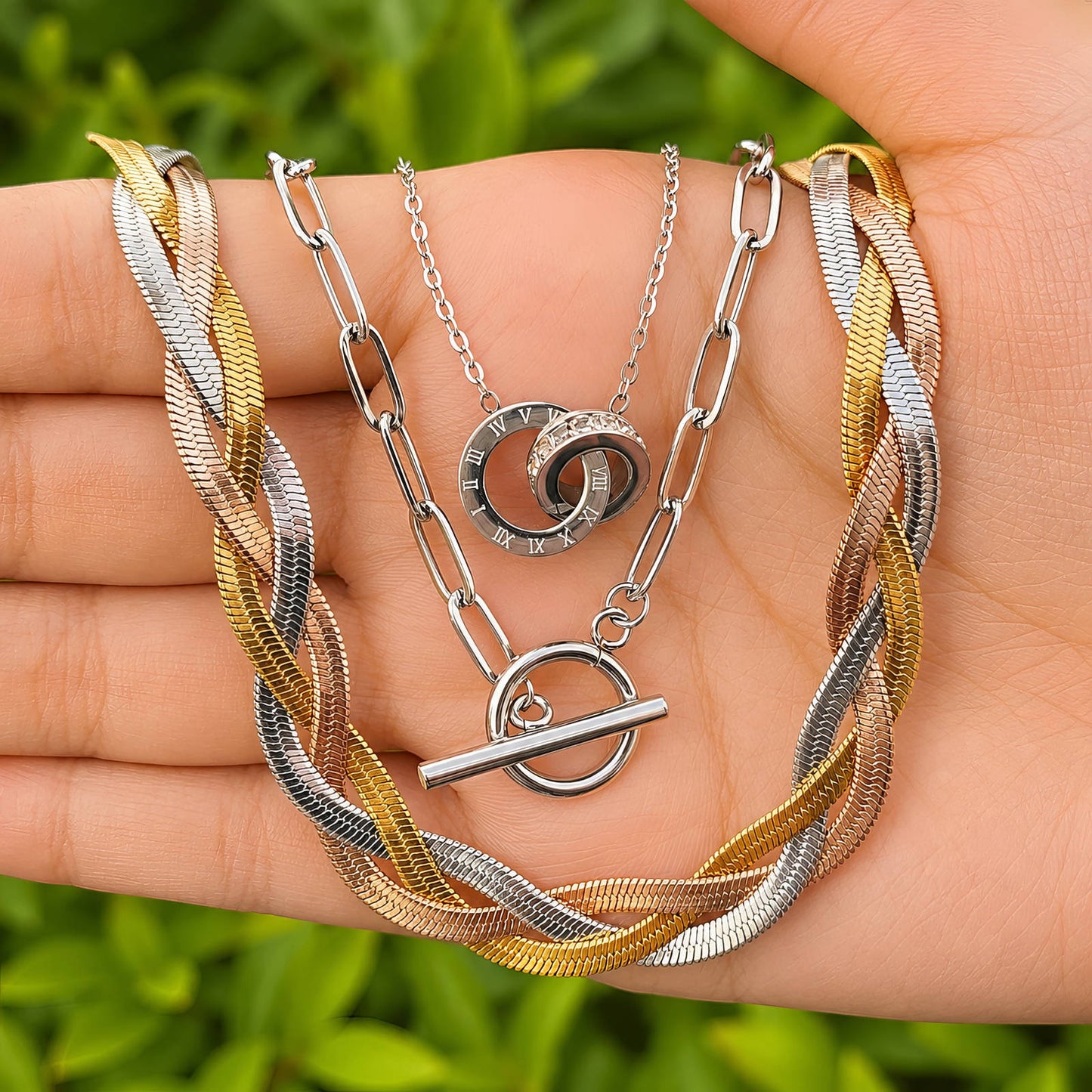 Necklace, 18K Gold Plated Steel