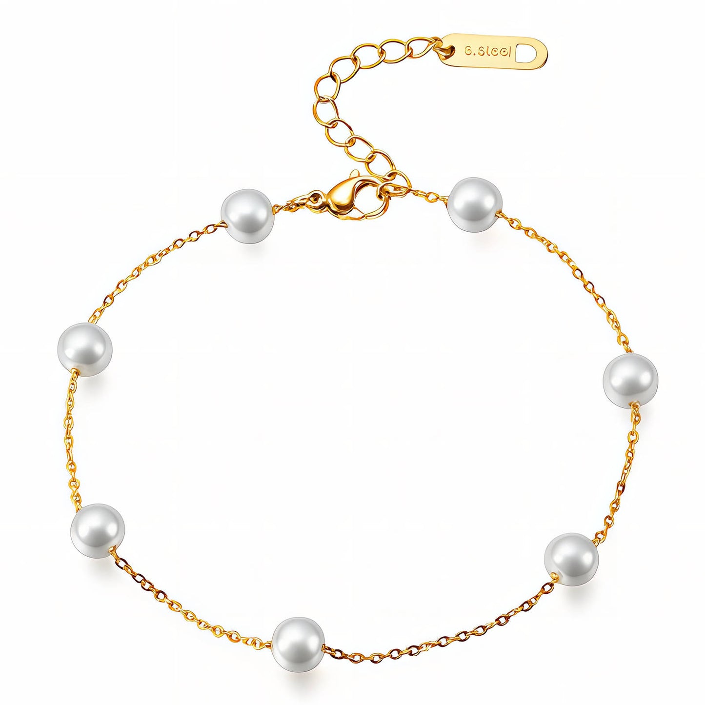 Bracelet, 18K Gold Plated Steel