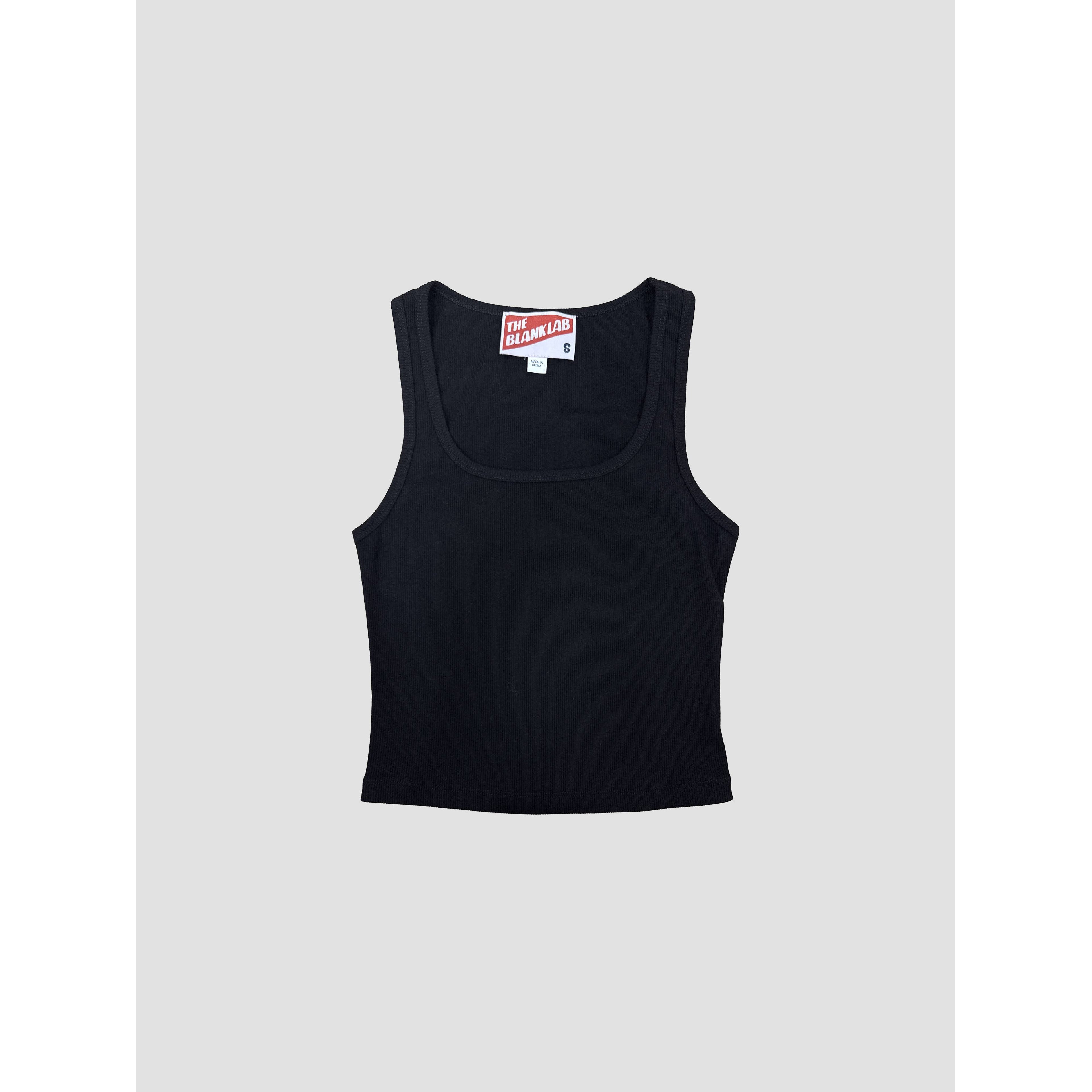 Basic Square Neck Cropped Sleeveless Top