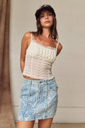 PT19665 Textured Layered Cami Top