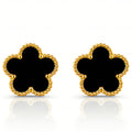 Flowers Earrings, 18K Gold Plated Steel