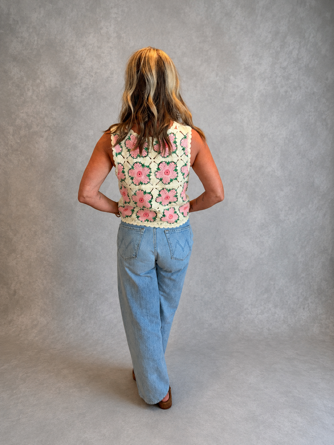 Floral Crochet Tank Top
