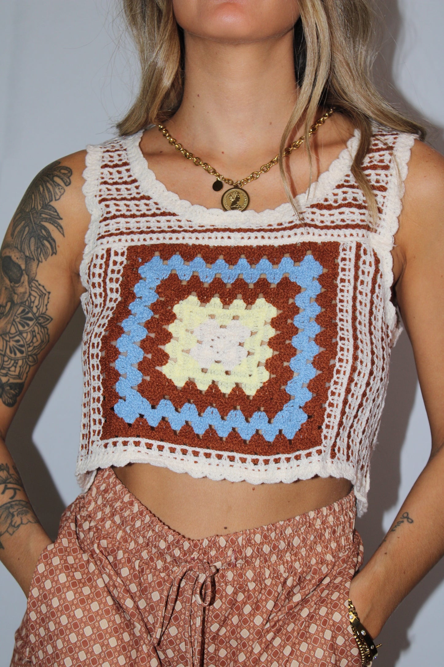 Sunset Crochet Crop Tank