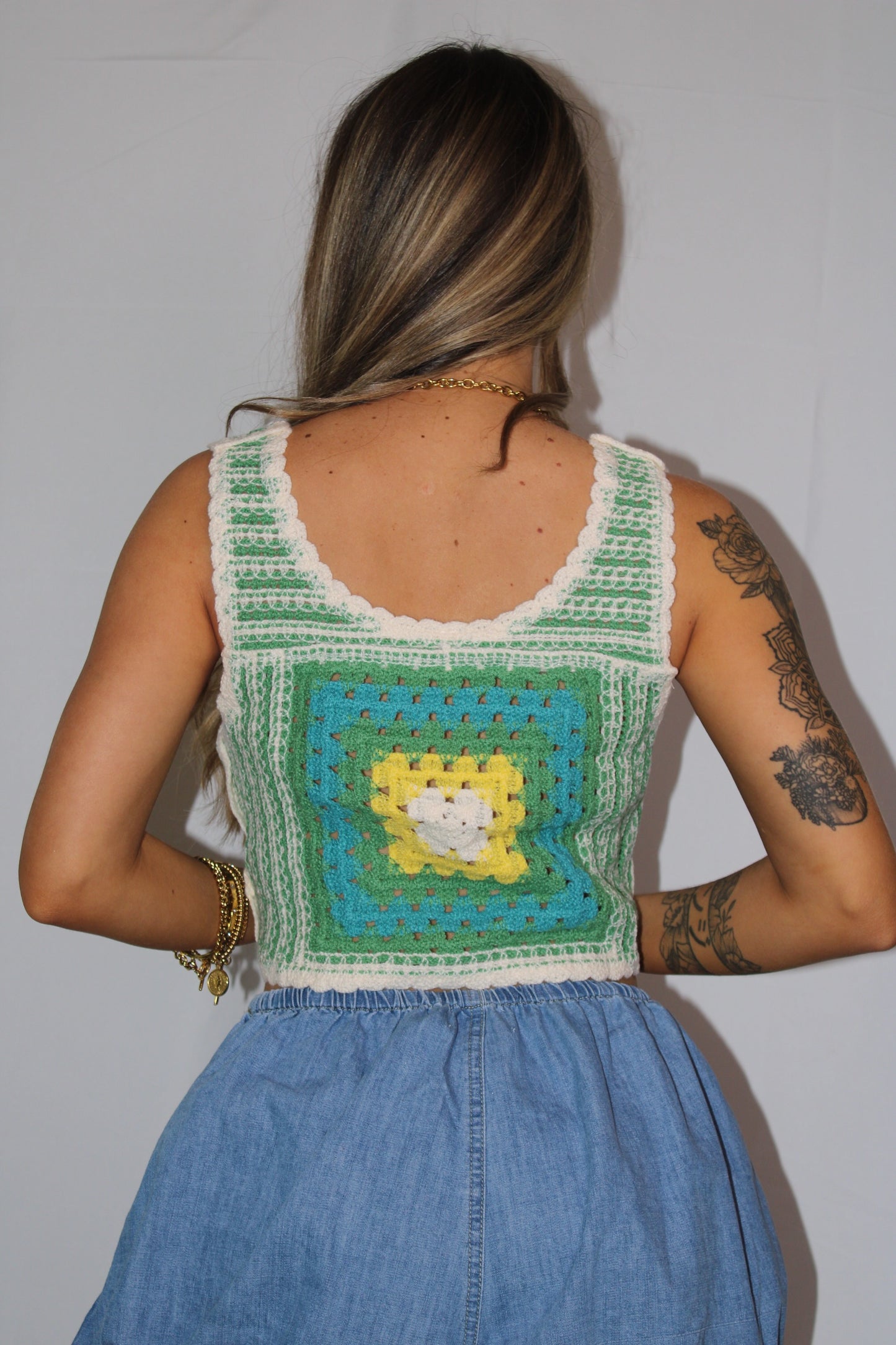 Sunset Crochet Crop Tank