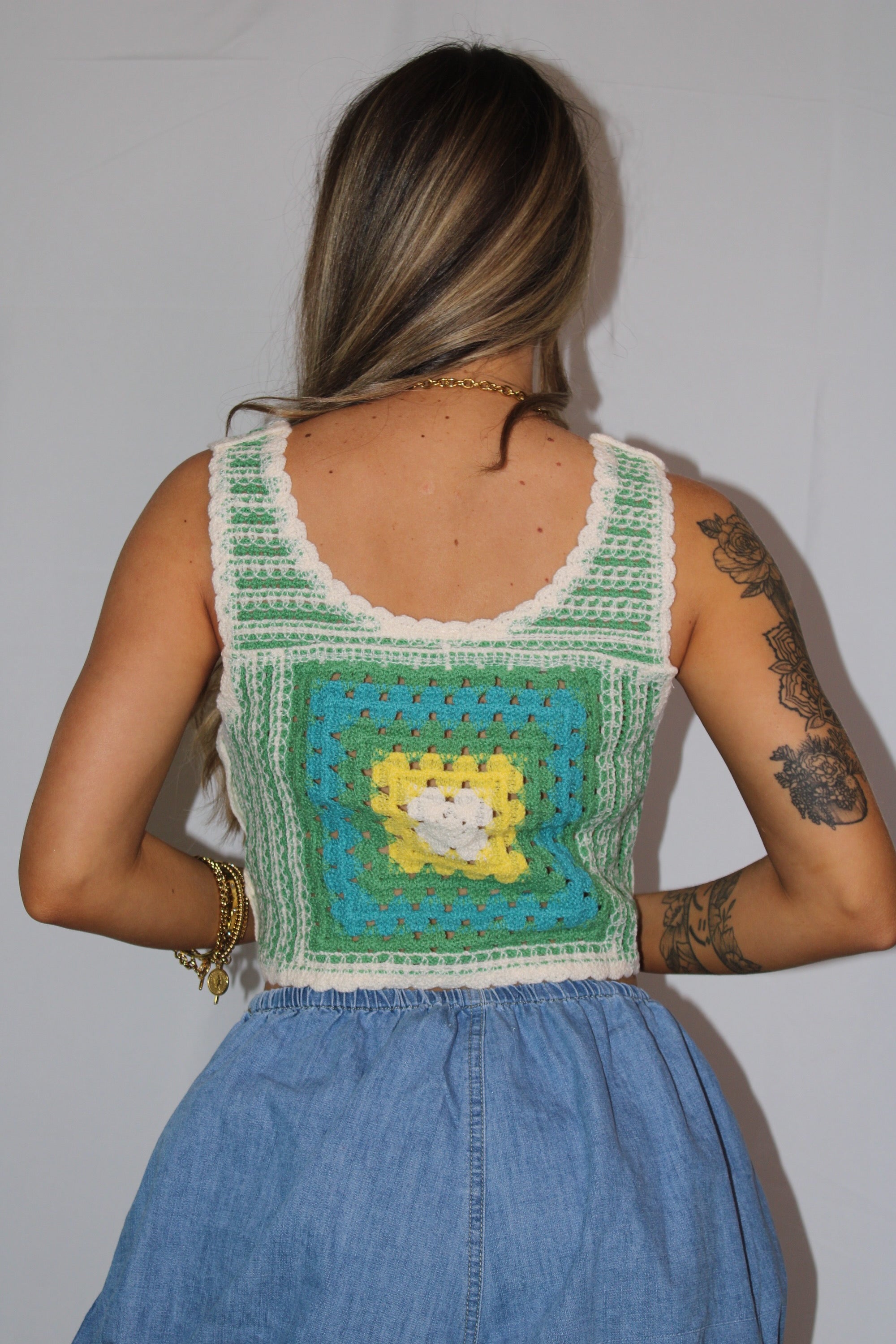 Sunset Crochet Crop Tank