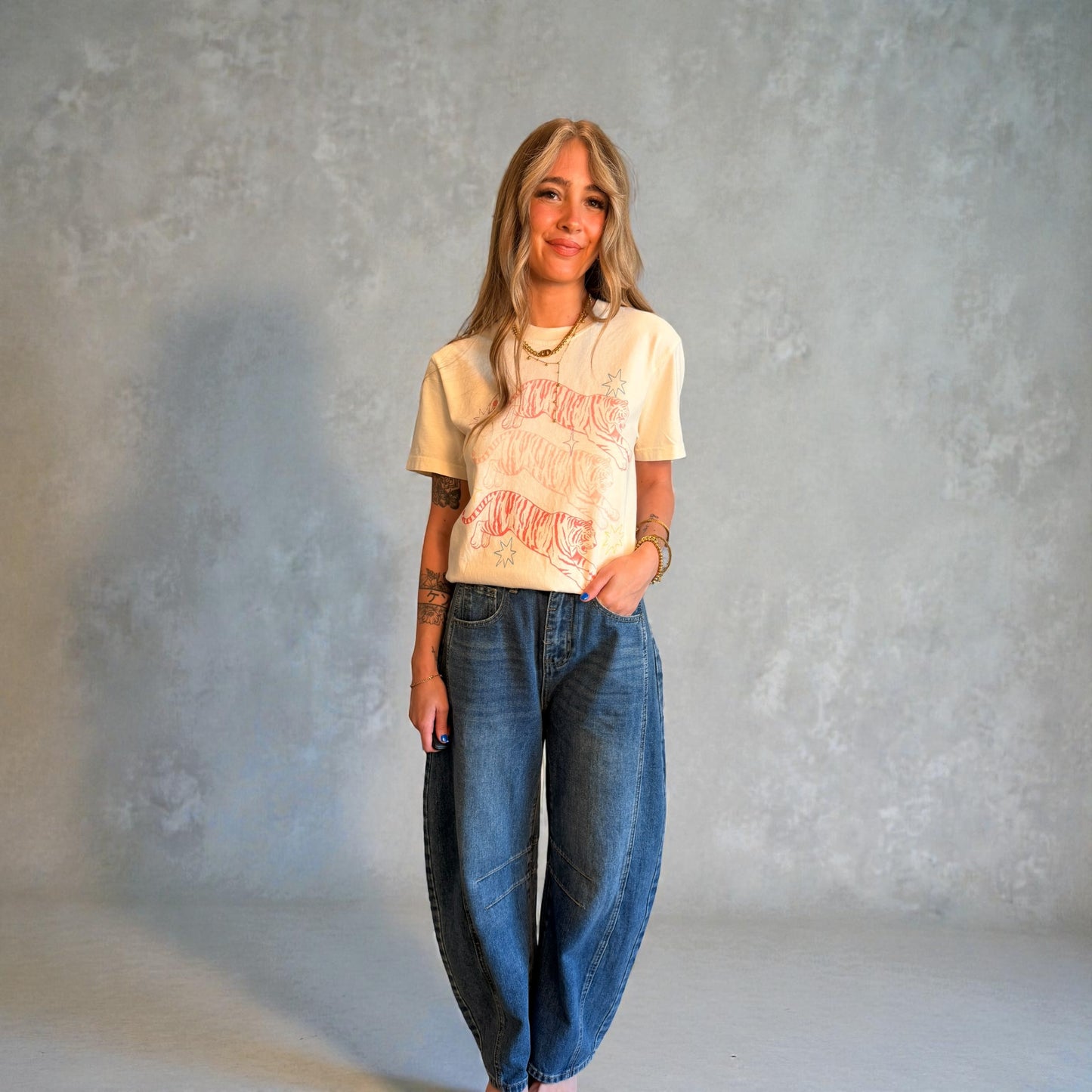 Tiger Power Graphic Tee - Ivory
