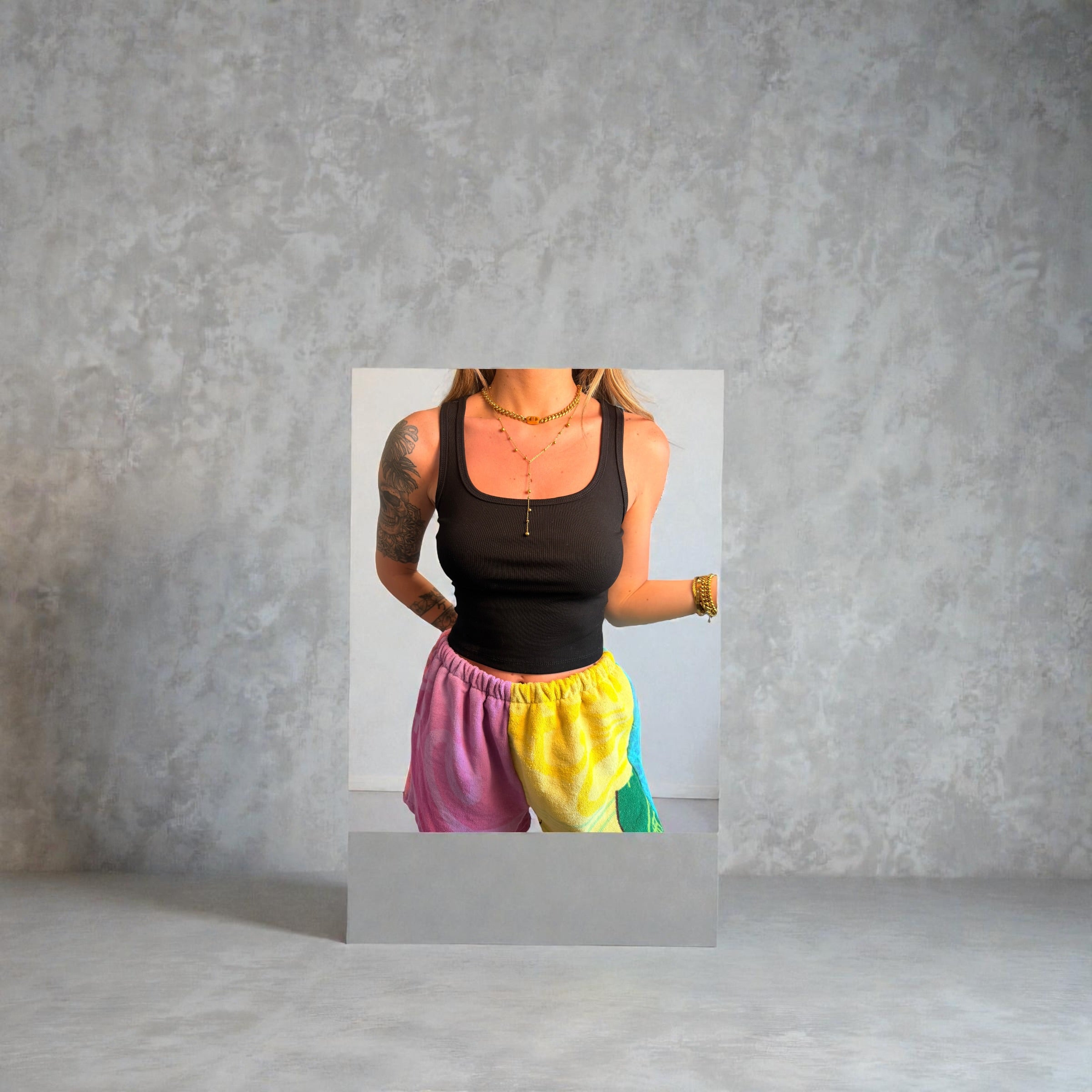 Basic Square Neck Cropped Sleeveless Top