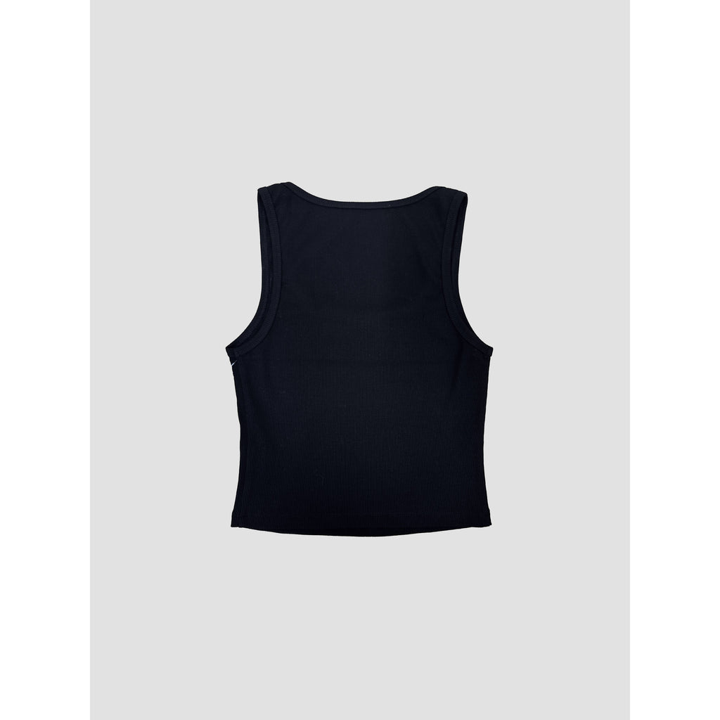 Basic Square Neck Cropped Sleeveless Top