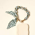 Call Me Later Phone Scarf–Olive Dot