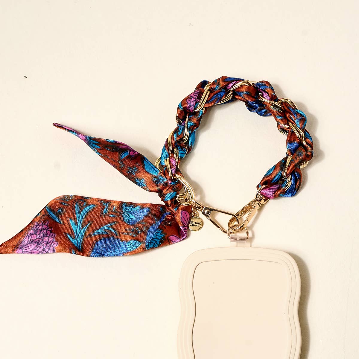 Call Me Later Phone Scarf–Vibrant Bloom
