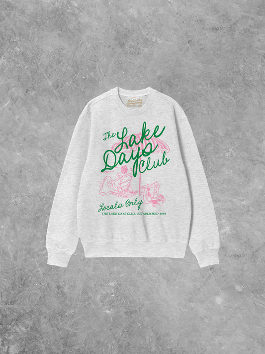 Underground Original Design: The Lake Days Club, Summer Boxy Cotton Sweatshirt