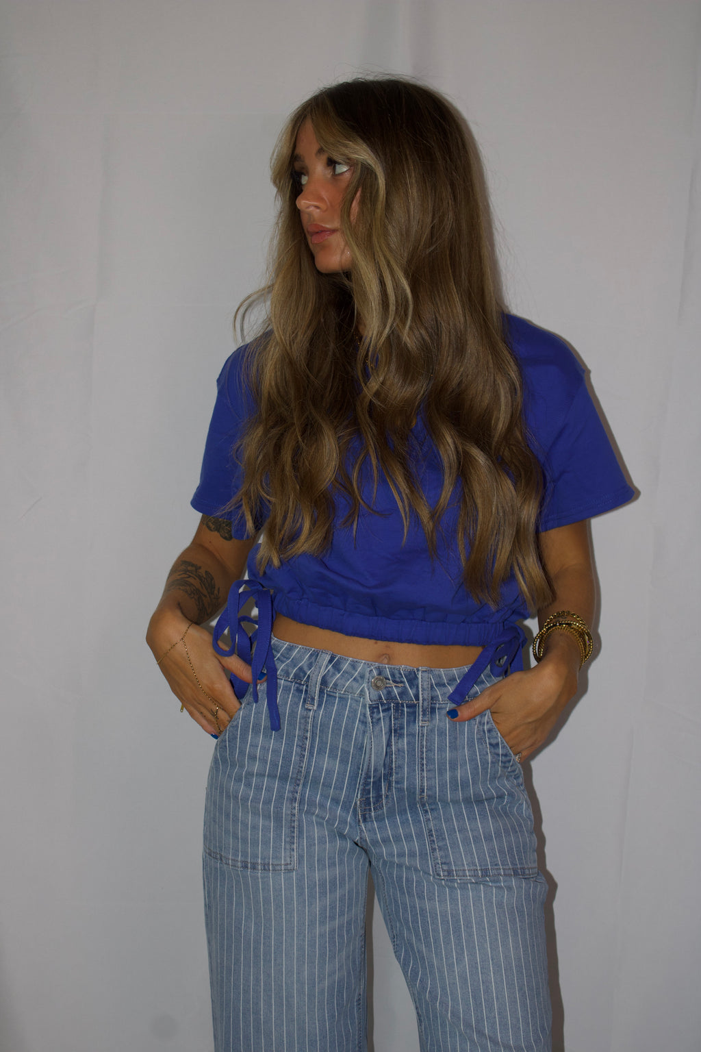 Side Tie Crew Tee