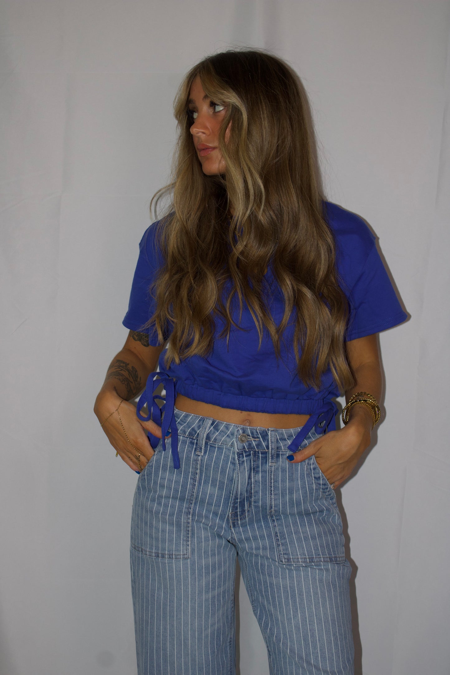 Side Tie Crew Tee