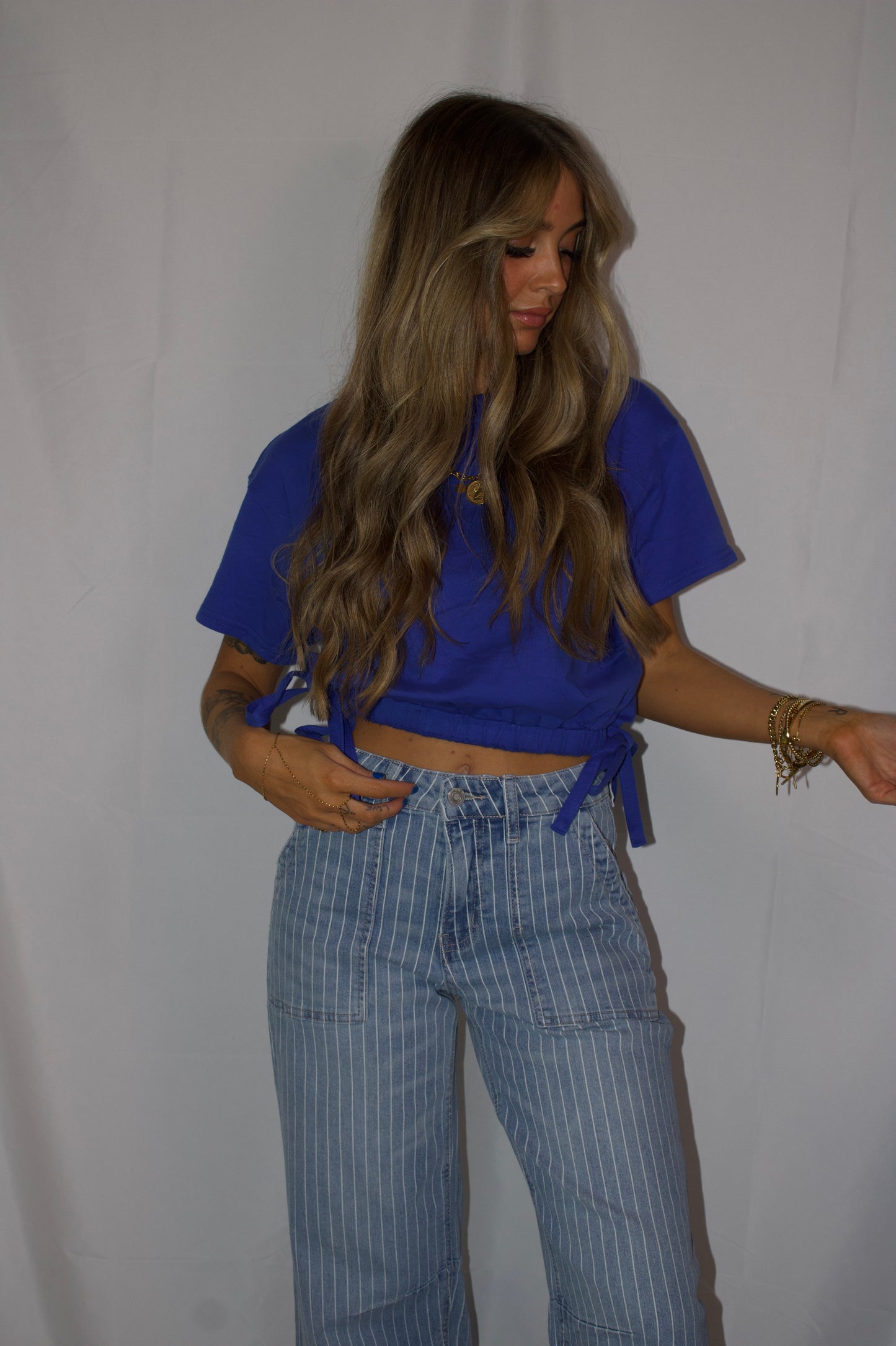 Side Tie Crew Tee