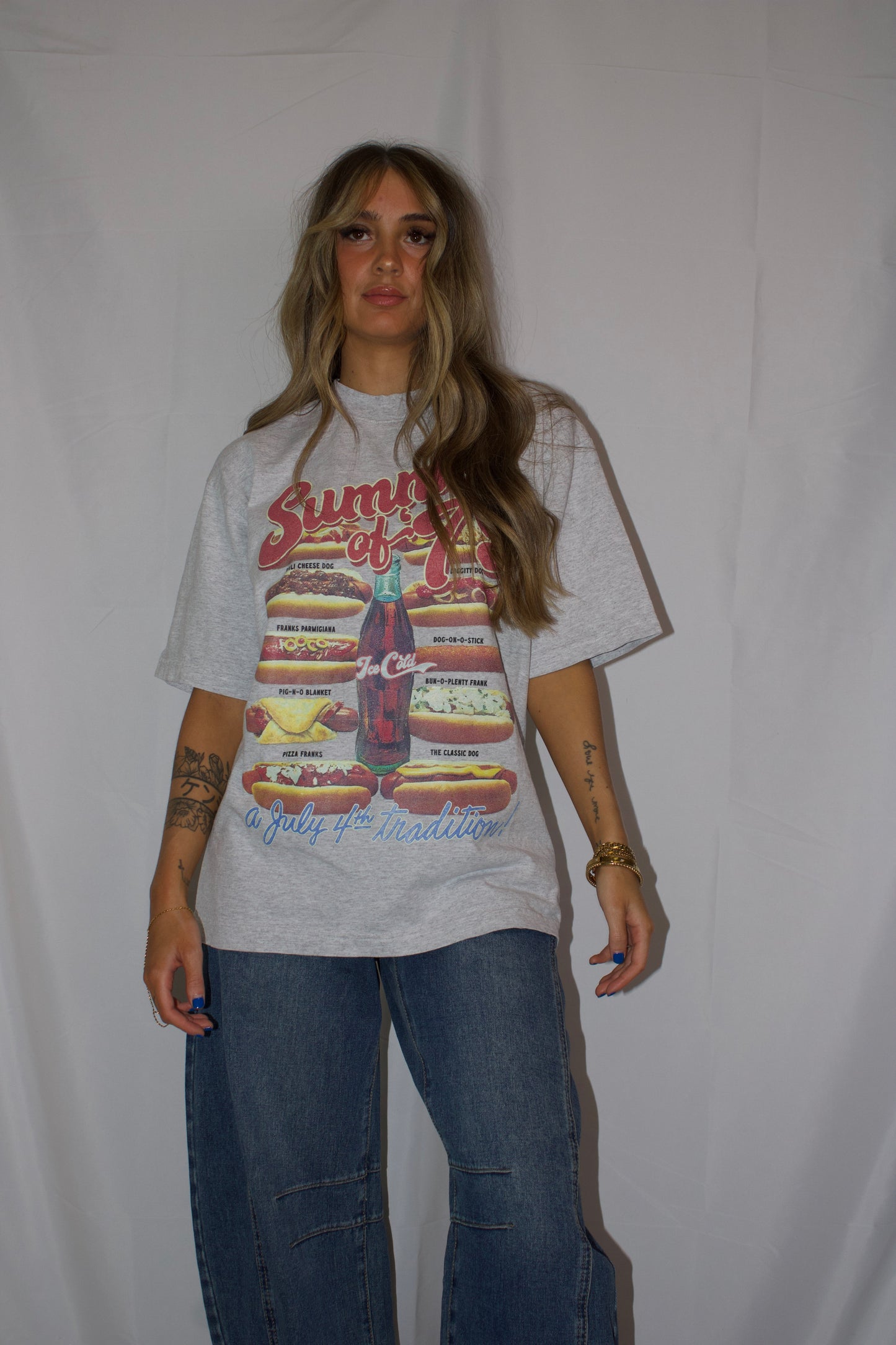 Summer of '79,  Hot Dogs Boxy Cotton T-Shirt