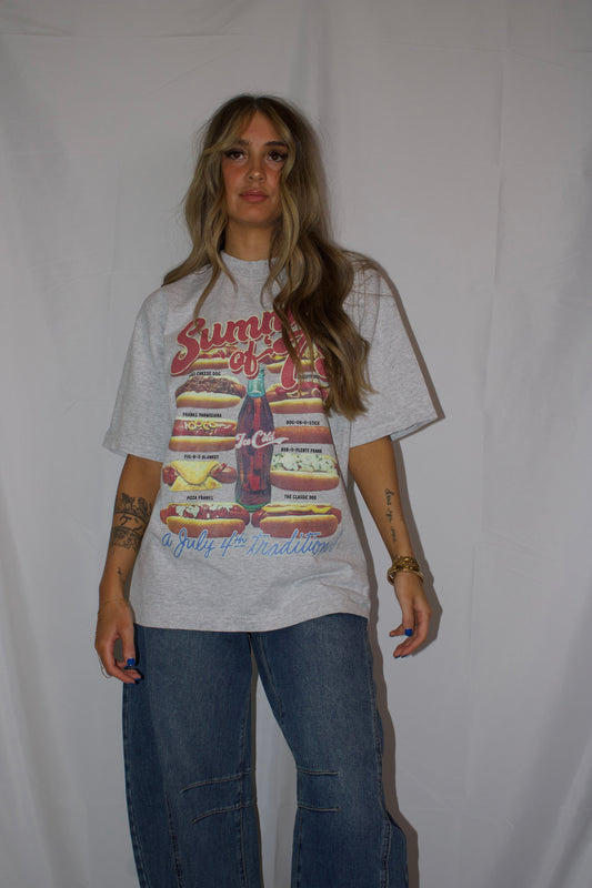 Summer of '79,  Hot Dogs Boxy Cotton T-Shirt