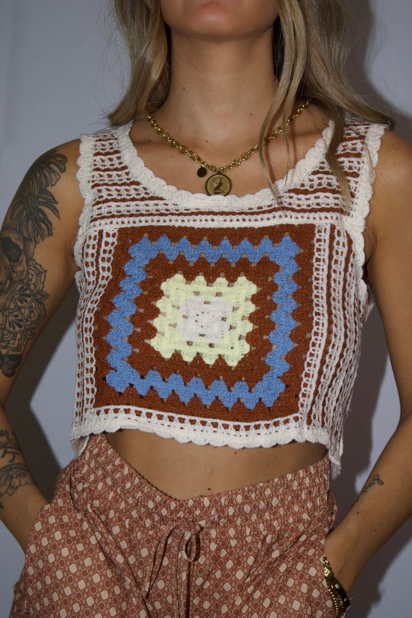 Sunset Crochet Crop Tank