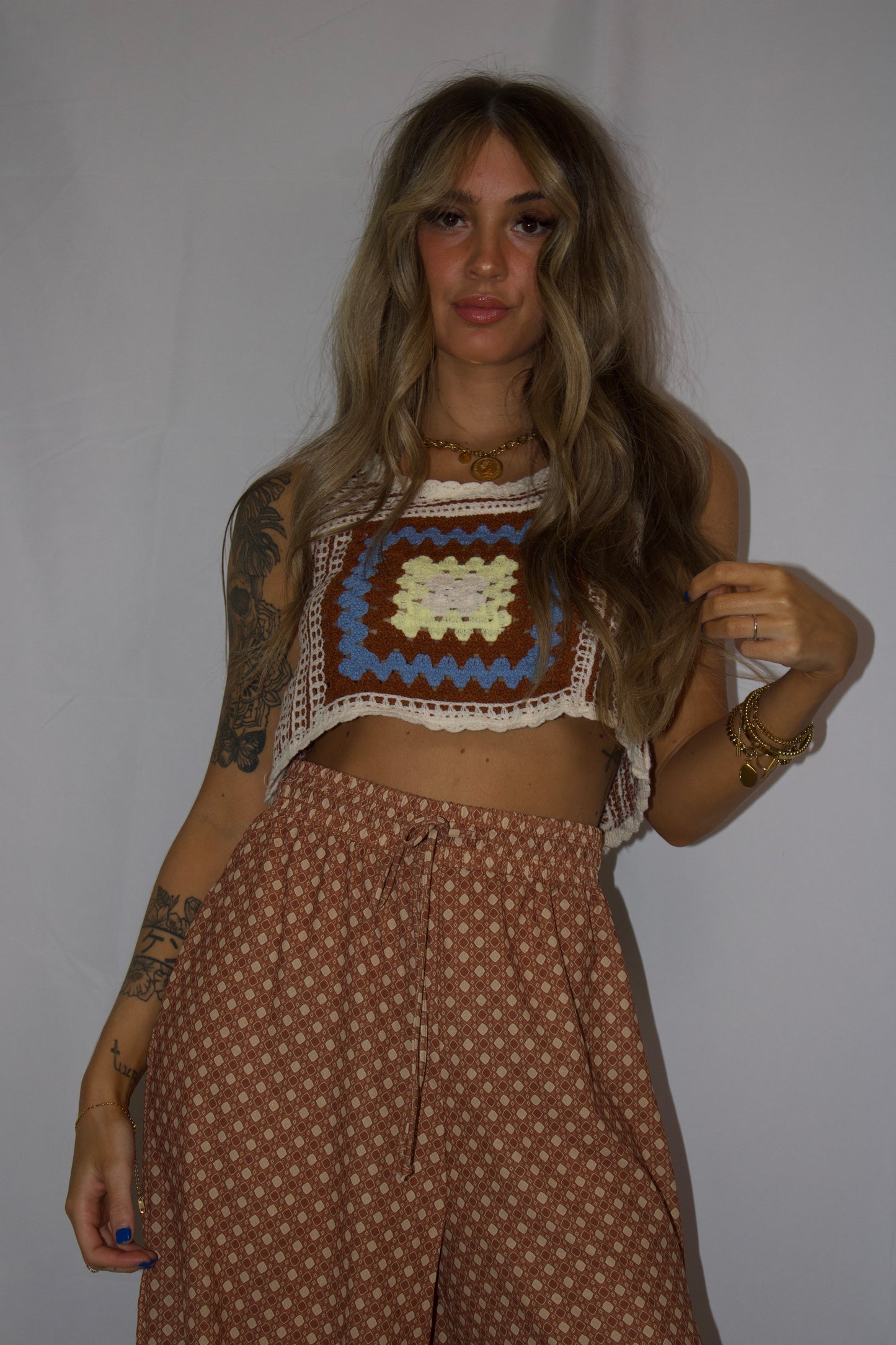 Sunset Crochet Crop Tank