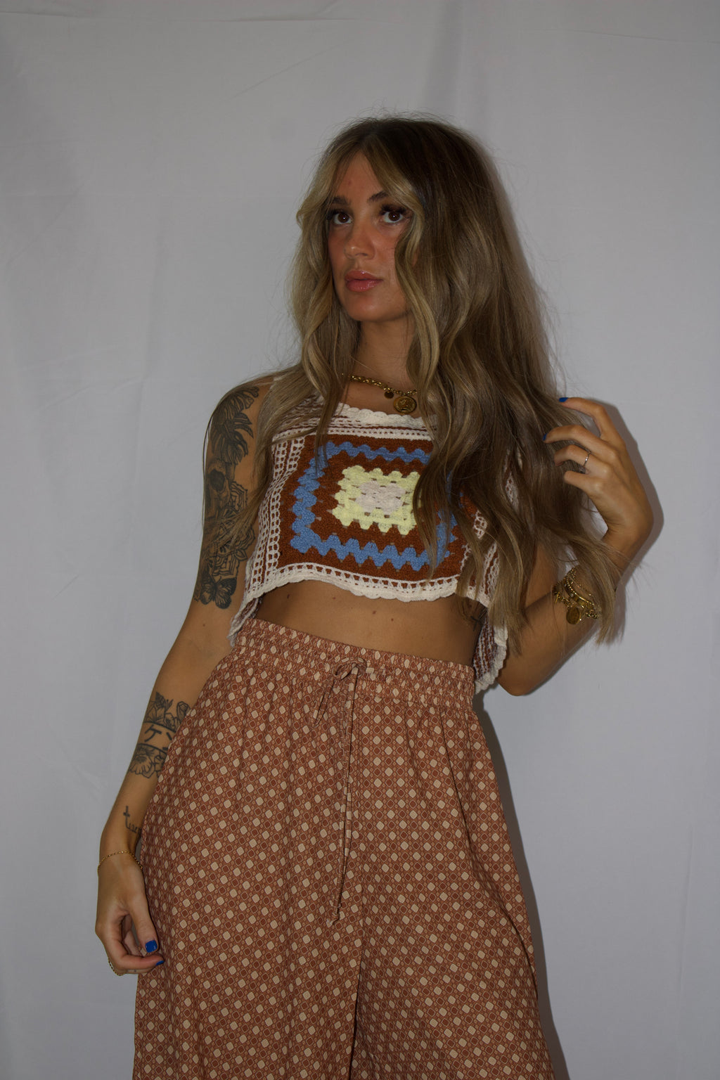 Sunset Crochet Crop Tank
