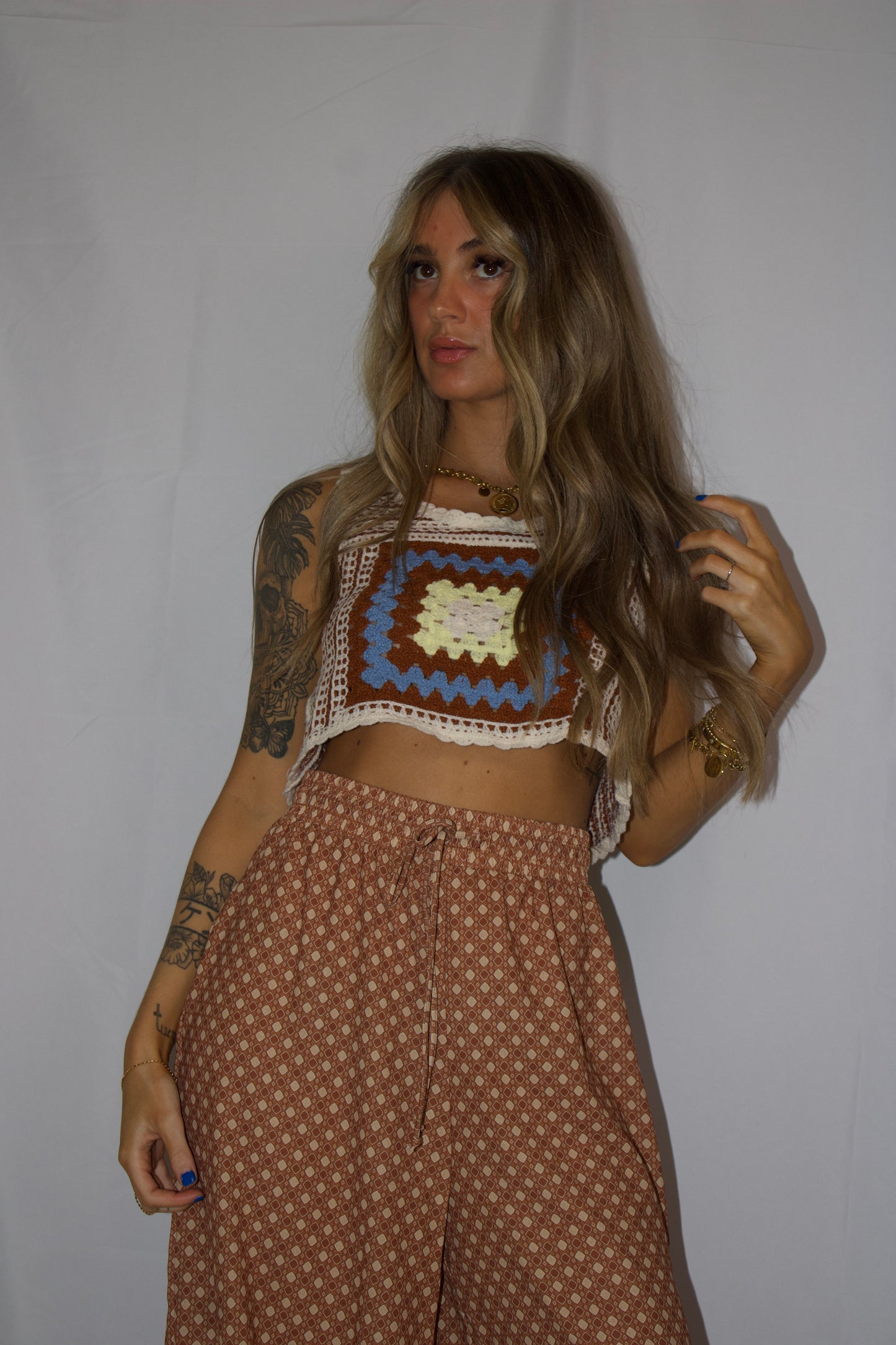 Sunset Crochet Crop Tank