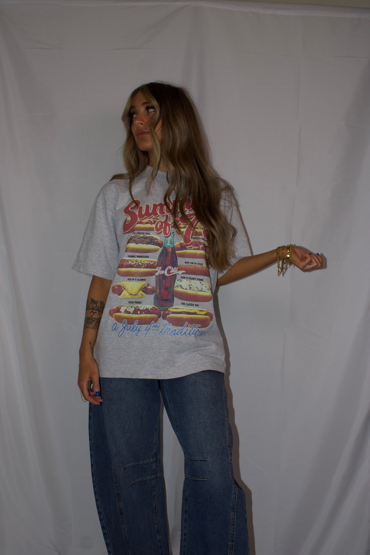Summer of '79,  Hot Dogs Boxy Cotton T-Shirt