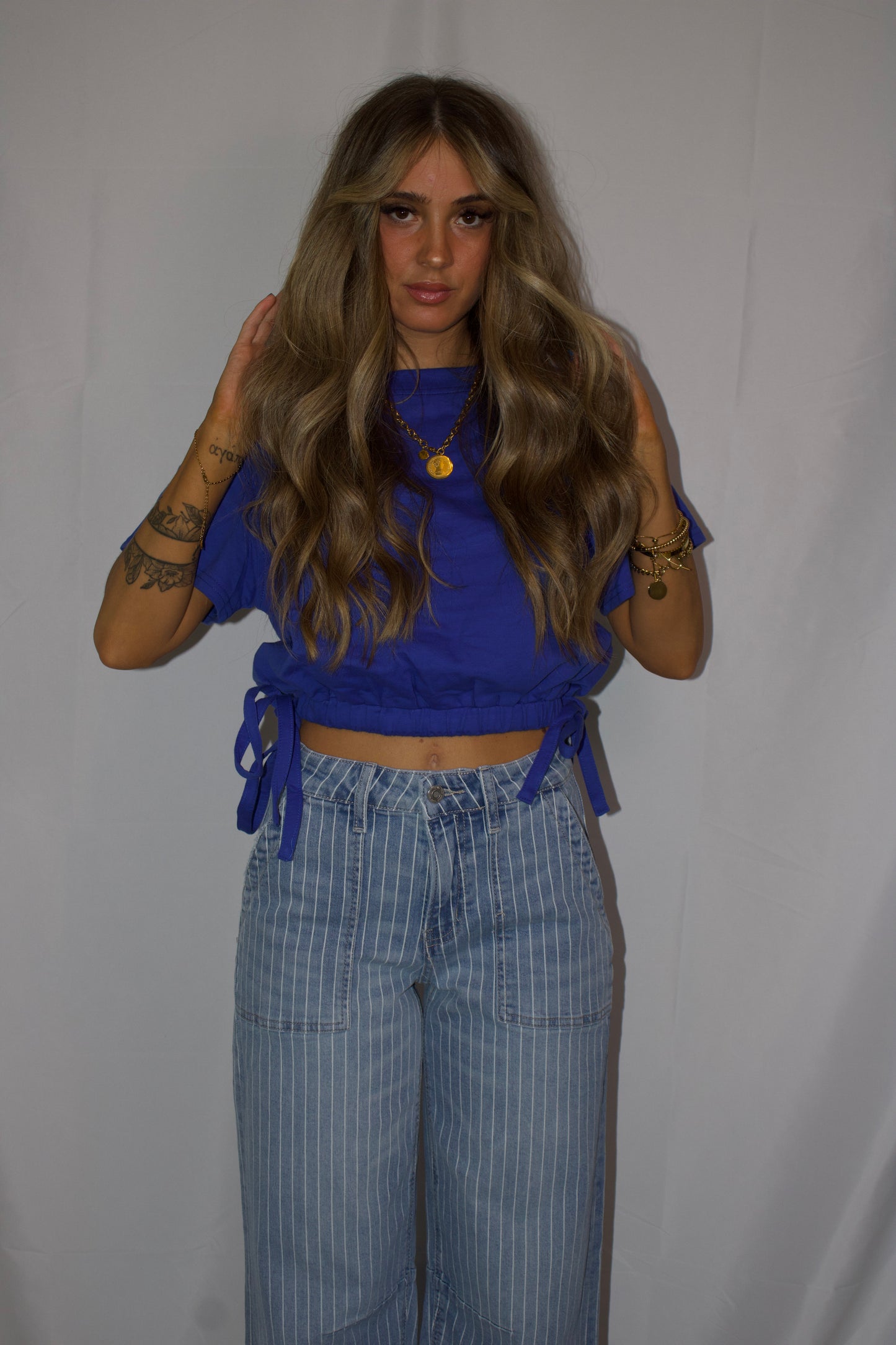 Side Tie Crew Tee