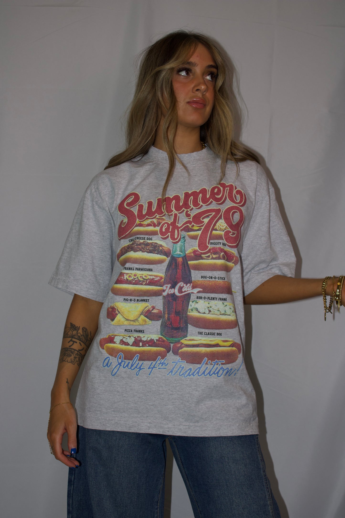 Summer of '79,  Hot Dogs Boxy Cotton T-Shirt