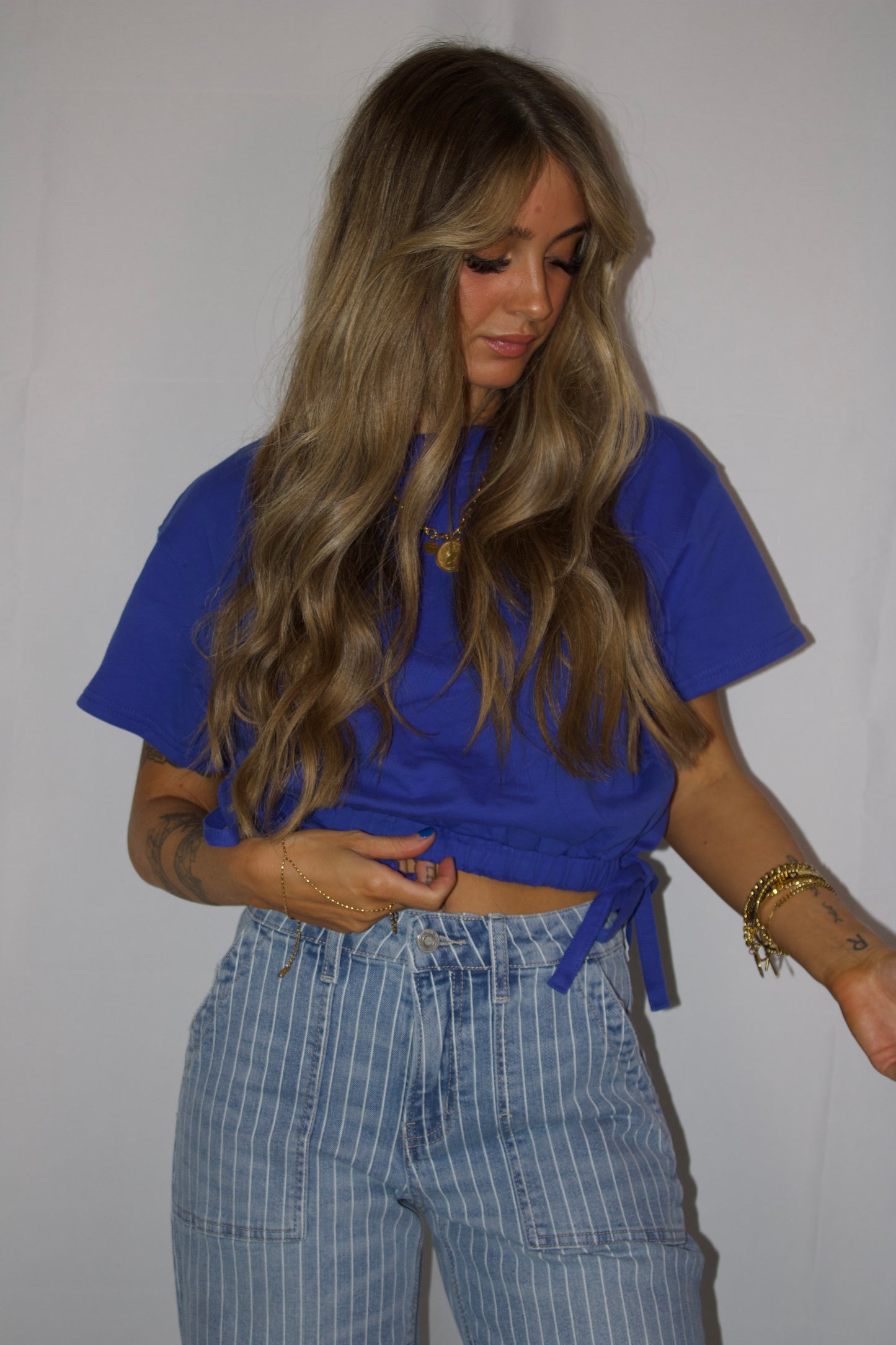 Side Tie Crew Tee