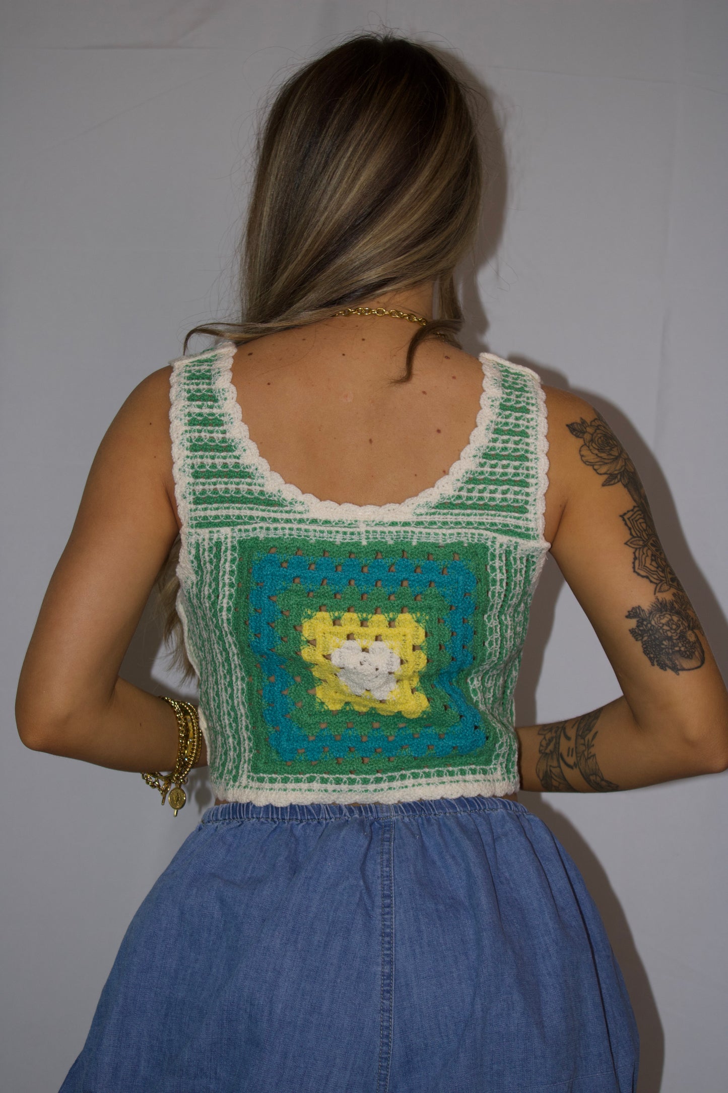 Sunset Crochet Crop Tank