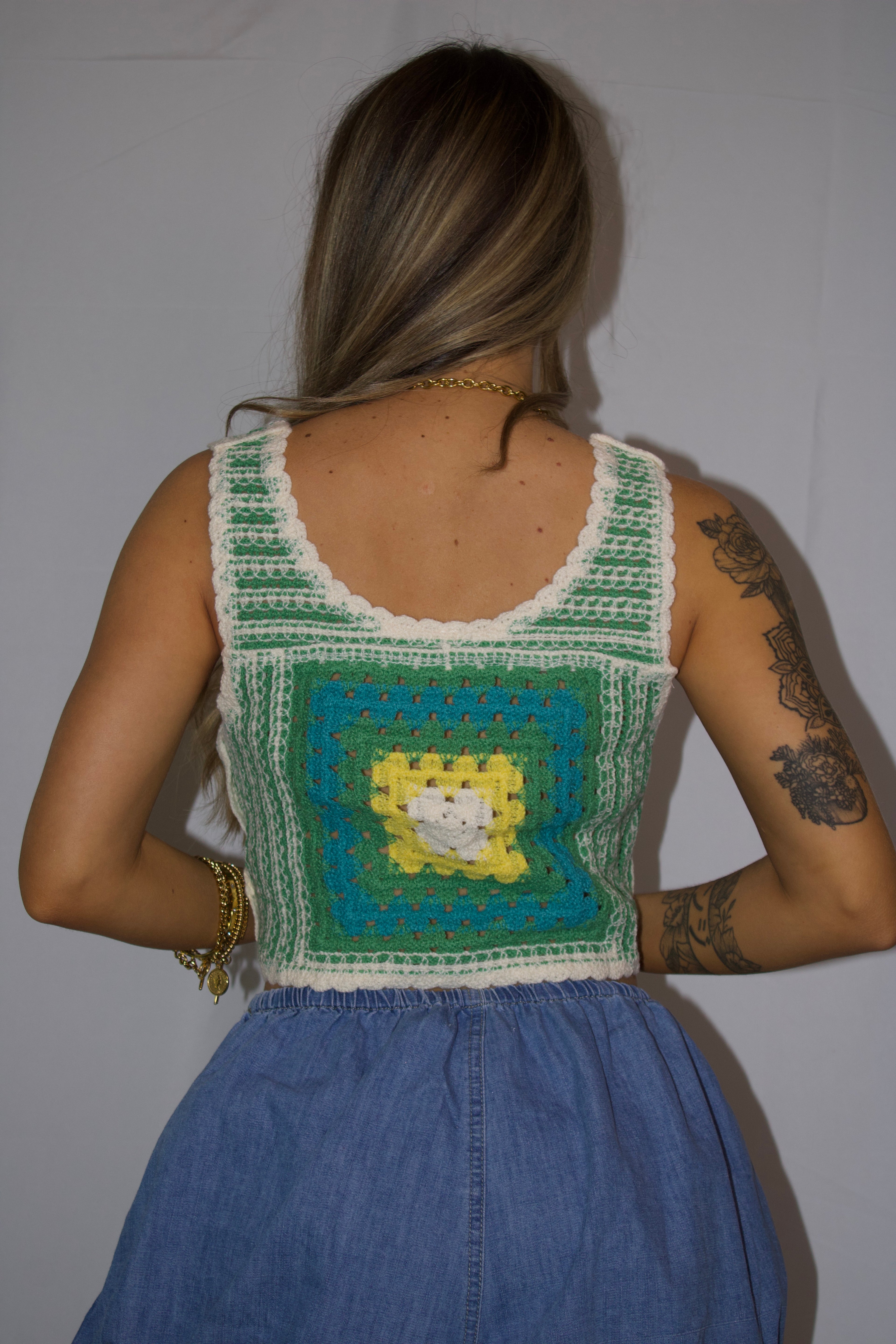 Sunset Crochet Crop Tank