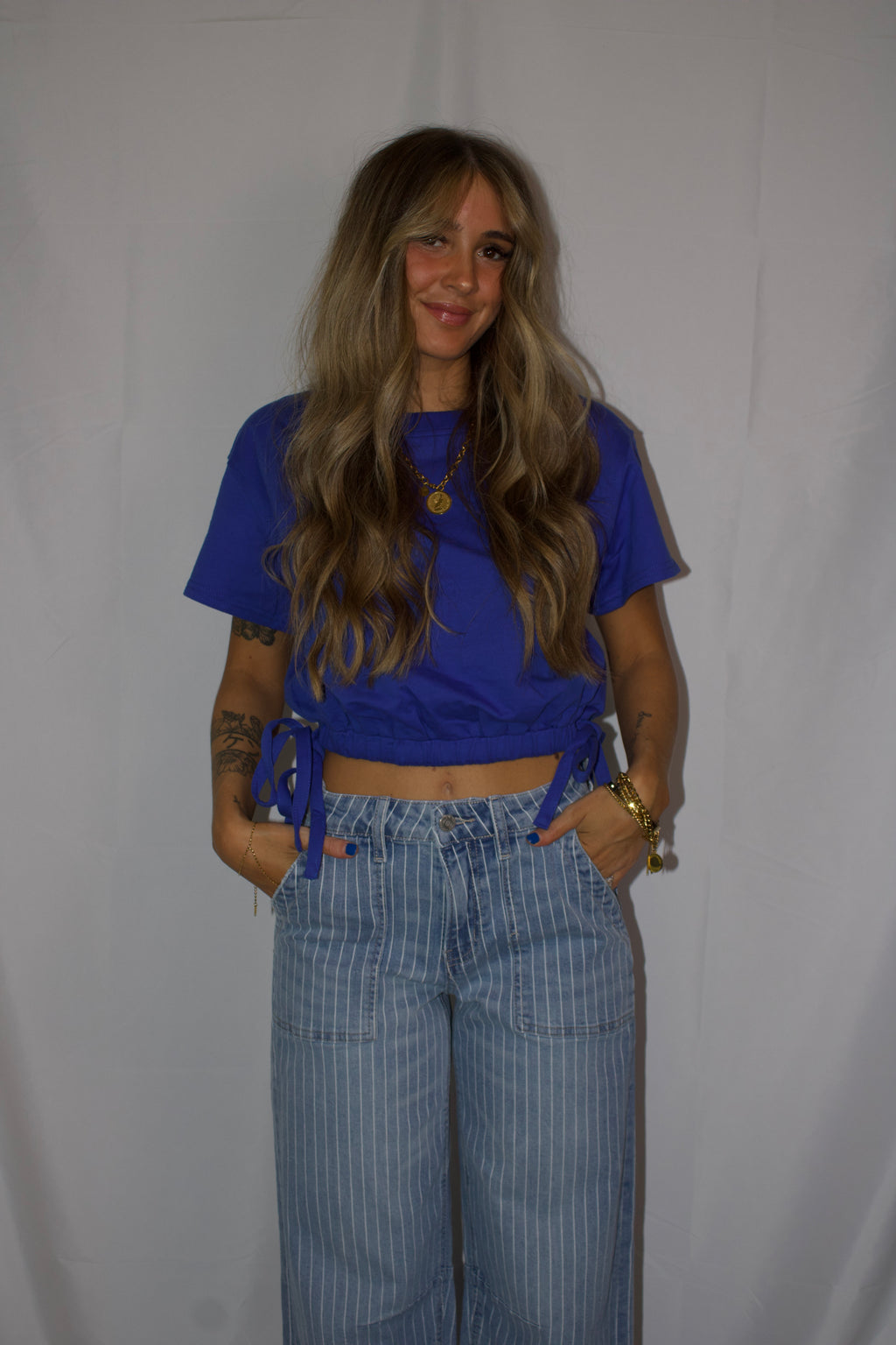 Side Tie Crew Tee