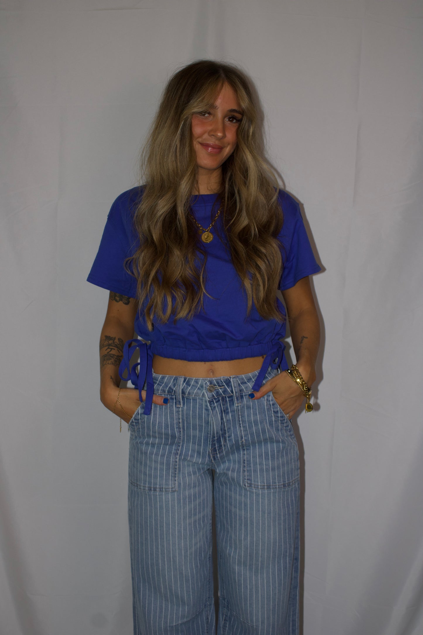 Side Tie Crew Tee