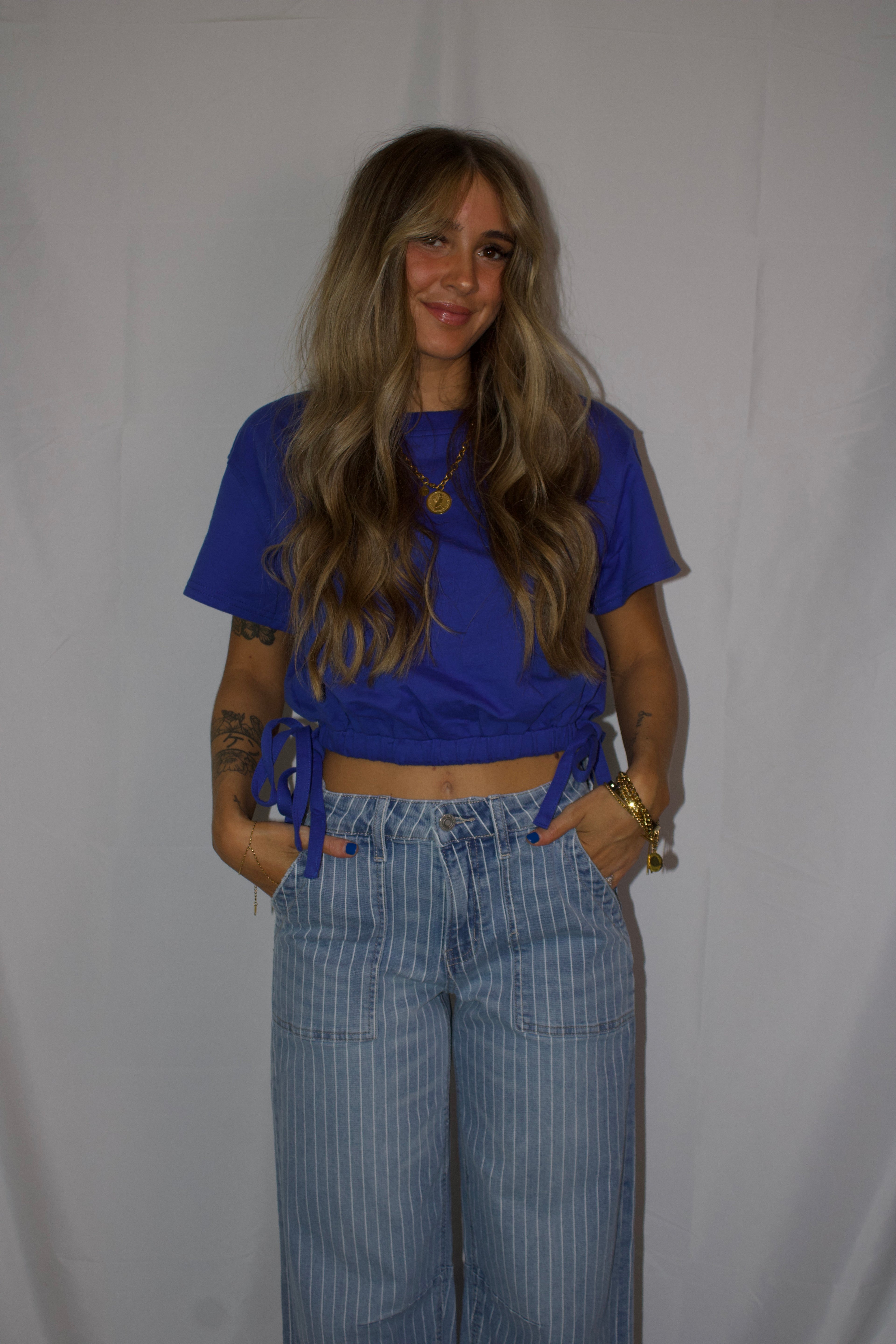 Side Tie Crew Tee