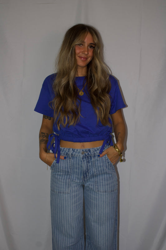 Side Tie Crew Tee