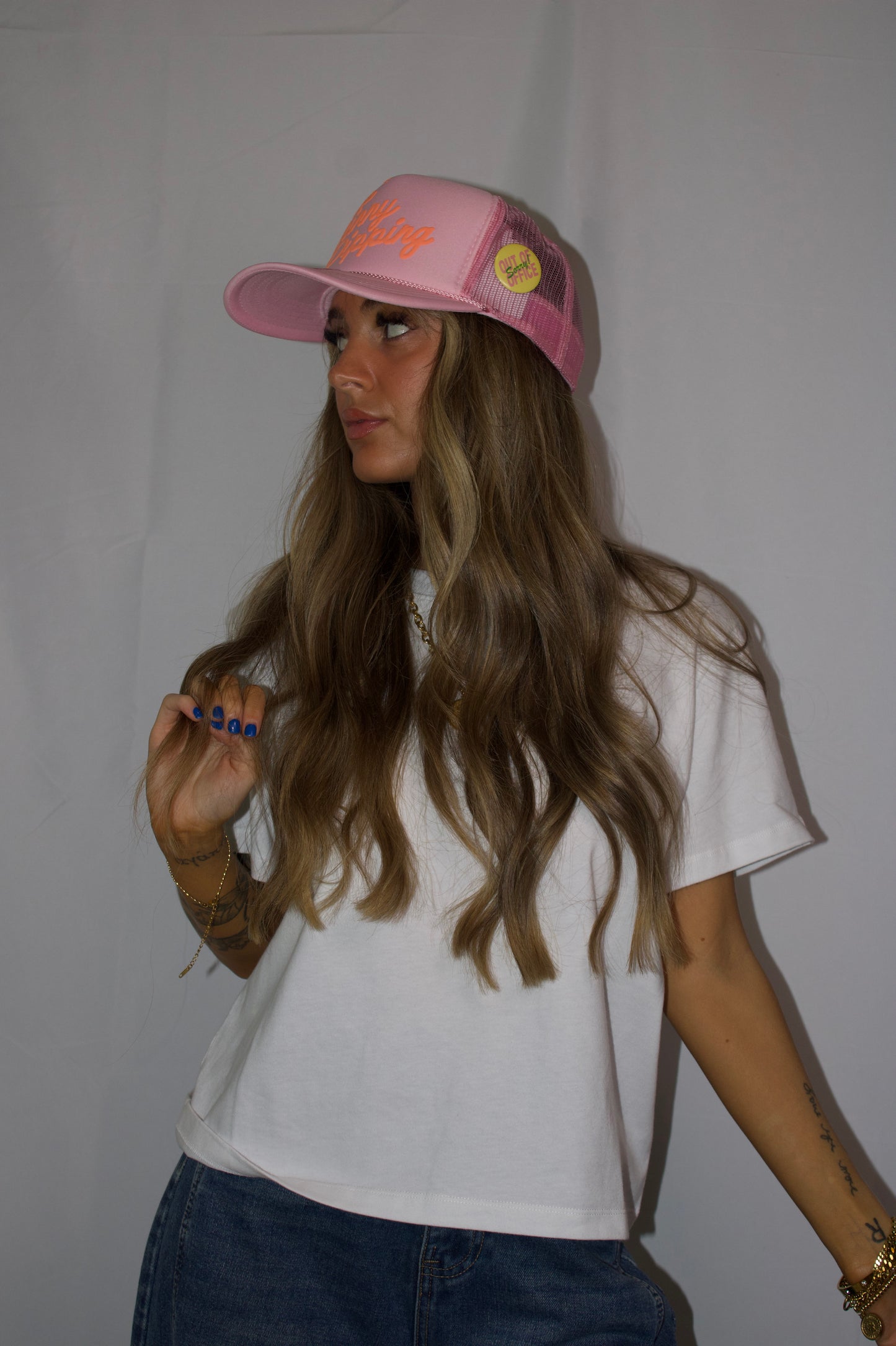 *No* Skinny Dipping, (Coral) PUFF Trucker Hat